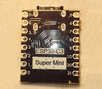 Le recto de l'ESP32 C3 "Super Mini" 