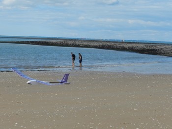 Terrain de vol sur la plage