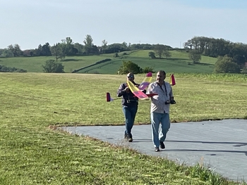 Pilotes au retour d'un vol