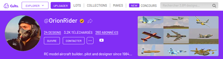 Les designs d'OrionRider