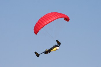 Premier vol avec le parachute