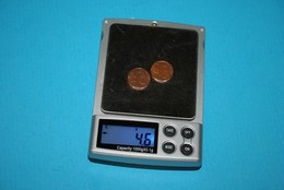 2 pièces de 1 ct d'euro soit 4,6 g