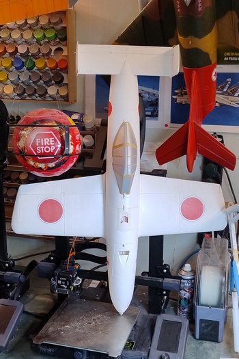 Version maquette avec son aile à l'échelle