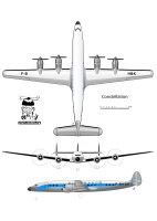 Lockheed Constellation  plan 3 vues