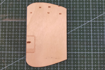 Gabarit de découpe des dérives.