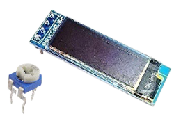 Potentiom&egrave;tre 10 kO et &eacute;cran OLED 128x32
