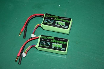 Lipo 3S 1000 et 1300 mAh
