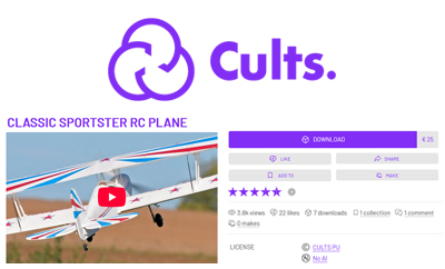 Fichiers dispos chez Cults3D